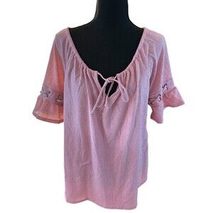 Naif‎ Pink Womens Sz Large Blouse Shirt